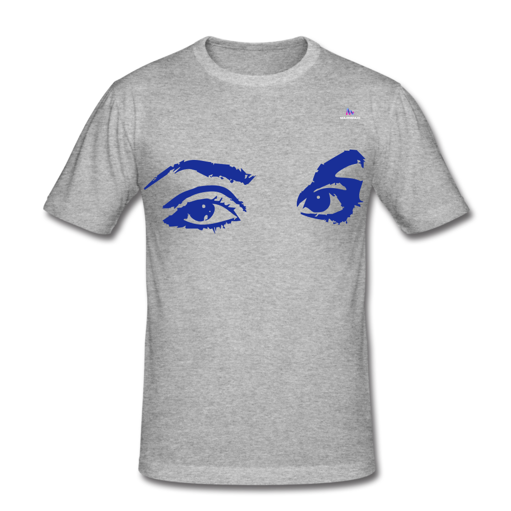Camiseta ajustada"eyes" - heather grey