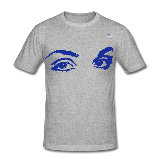 Camiseta ajustada"eyes" - heather grey