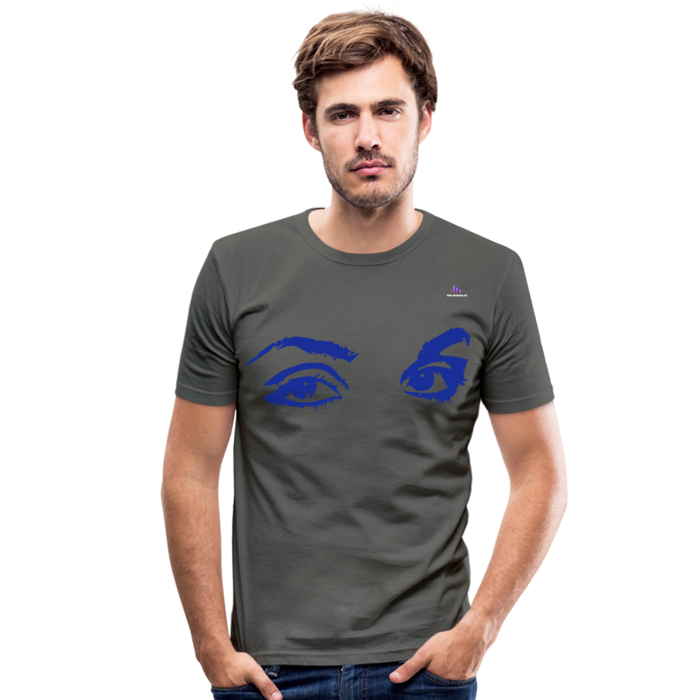 Camiseta ajustada"eyes" - graphite grey