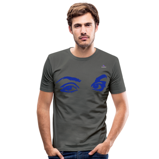 Camiseta ajustada"eyes" - graphite grey