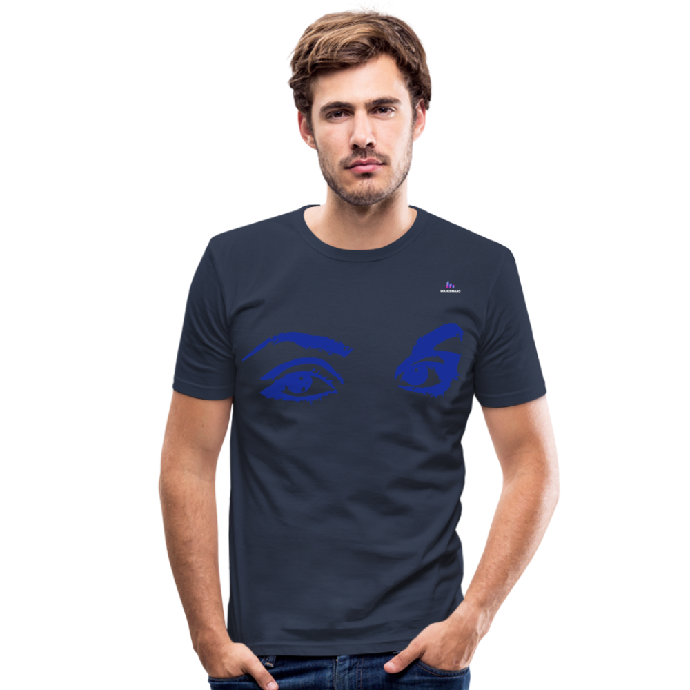 Camiseta ajustada"eyes" - navy