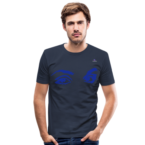 Camiseta ajustada"eyes" - navy