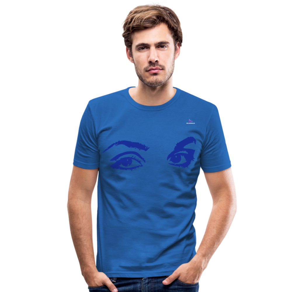 Camiseta ajustada"eyes" - royal blue