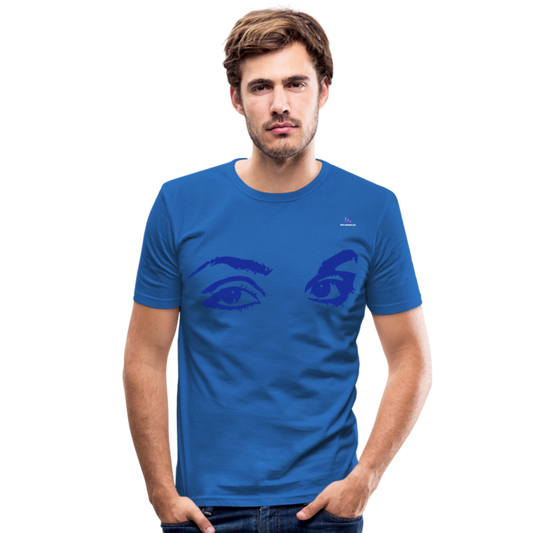 Camiseta ajustada"eyes" - royal blue