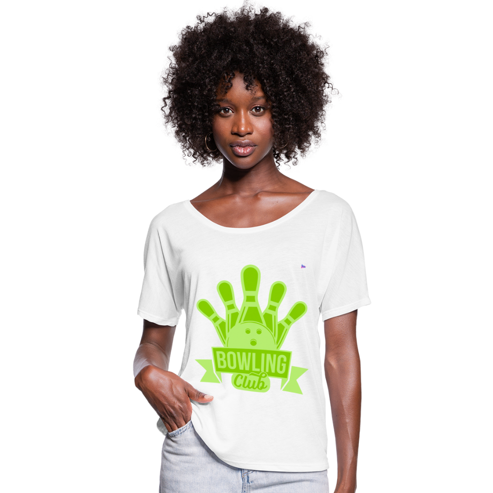 Camiseta con mangas murciélago de Bella + Canvas"bowling" - white