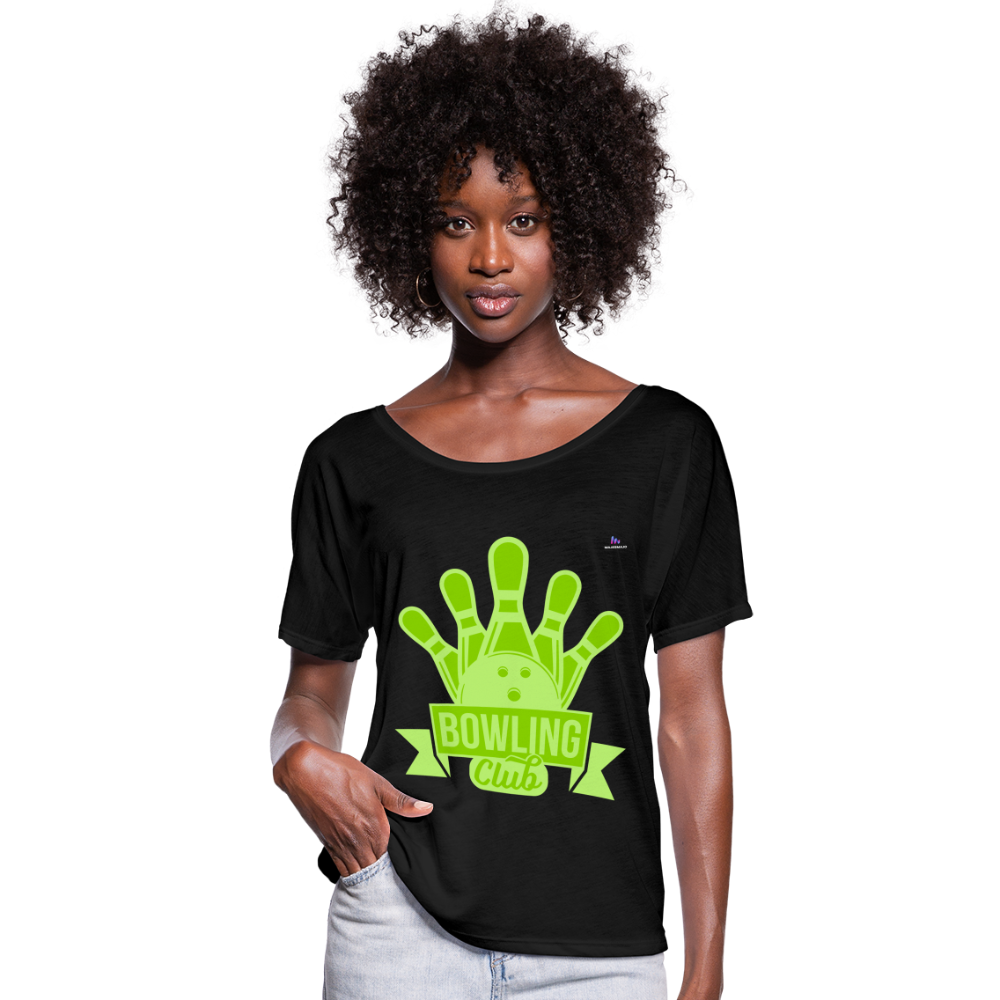 Camiseta con mangas murciélago de Bella + Canvas"bowling" - black