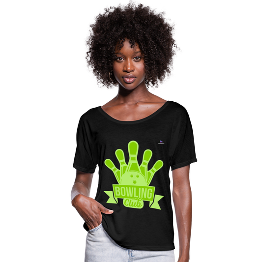 Camiseta con mangas murciélago de Bella + Canvas"bowling" - black