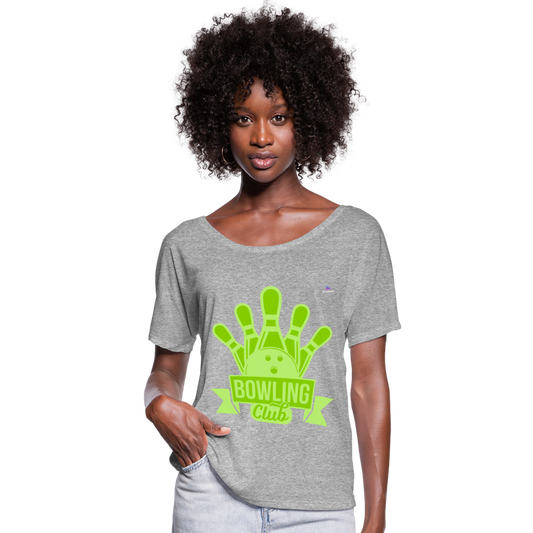 Camiseta con mangas murciélago de Bella + Canvas"bowling" - heather grey