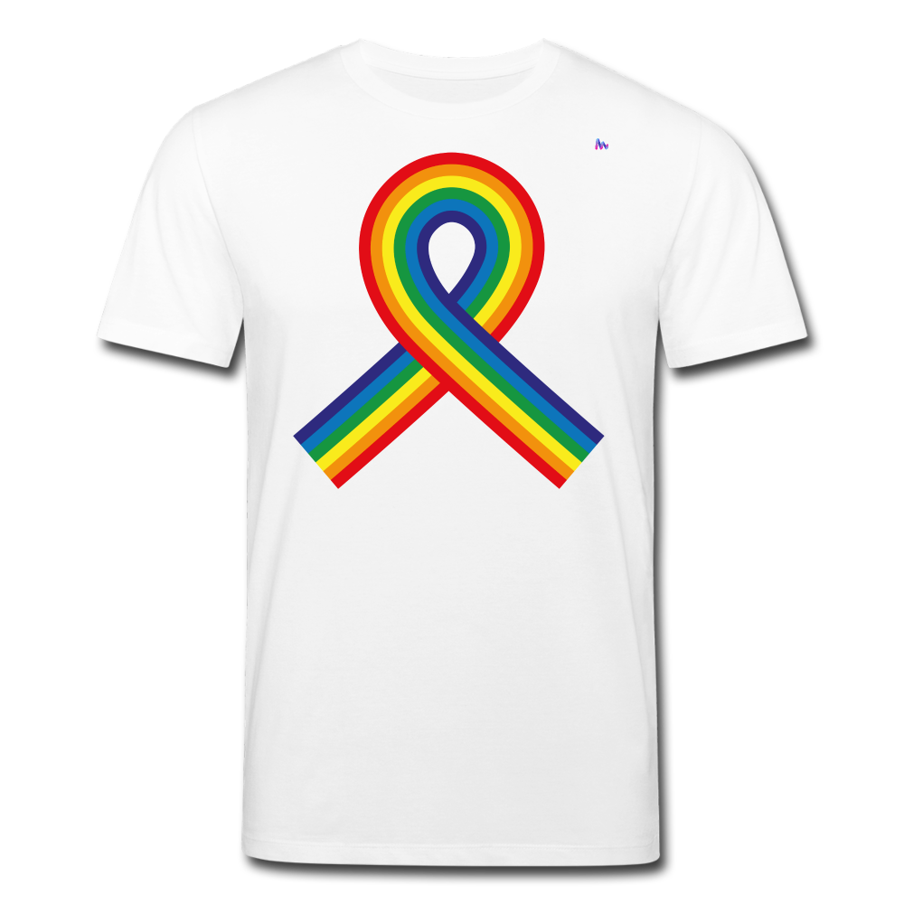 Camiseta ecológica de Stanley & Stella"Rainbow ribbon" - white