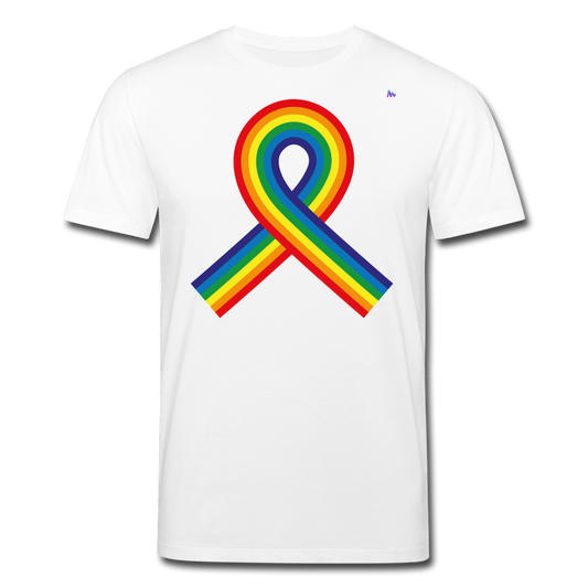 Camiseta ecológica de Stanley & Stella"Rainbow ribbon" - white