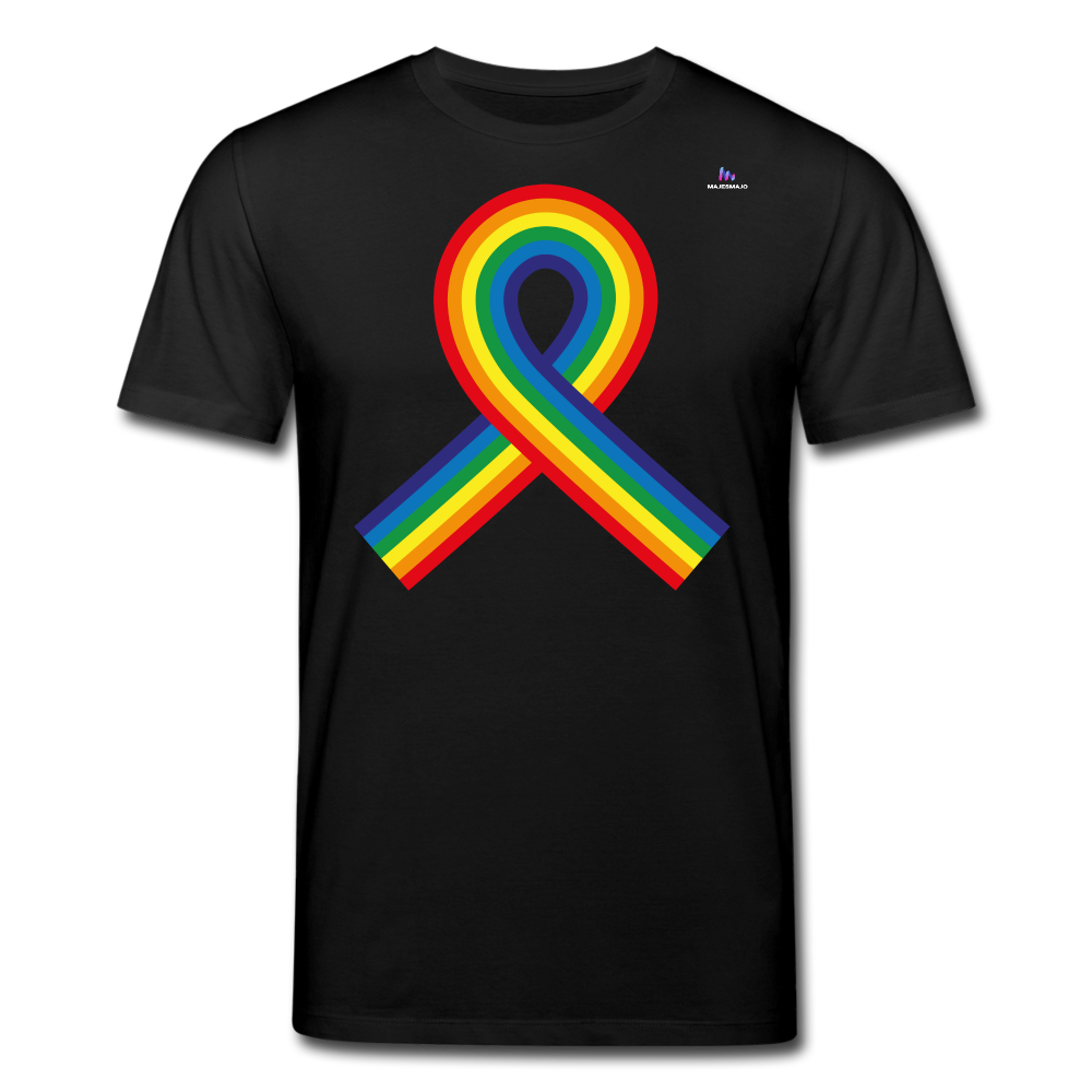 Camiseta ecológica de Stanley & Stella"Rainbow ribbon" - black