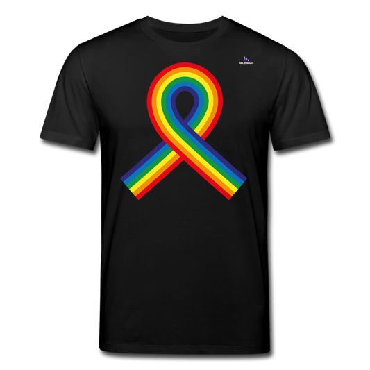 Camiseta ecológica de Stanley & Stella"Rainbow ribbon" - black