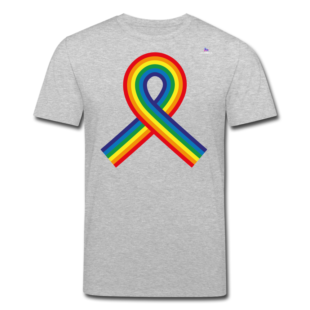 Camiseta ecológica de Stanley & Stella"Rainbow ribbon" - heather grey
