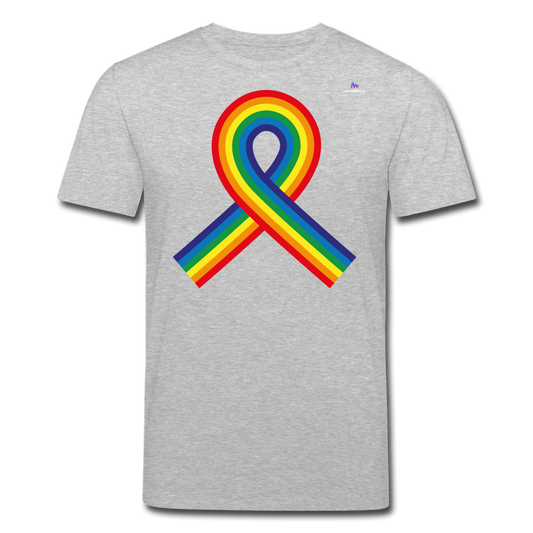 Camiseta ecológica de Stanley & Stella"Rainbow ribbon" - heather grey