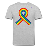 Camiseta ecológica de Stanley & Stella"Rainbow ribbon" - heather grey