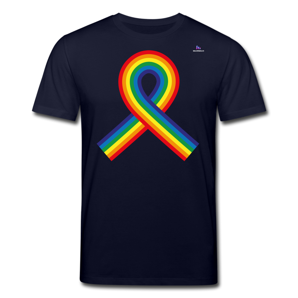 Camiseta ecológica de Stanley & Stella"Rainbow ribbon" - navy