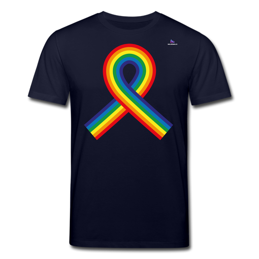 Camiseta ecológica de Stanley & Stella"Rainbow ribbon" - navy