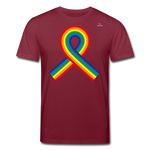 Camiseta ecológica de Stanley & Stella"Rainbow ribbon" - burgundy