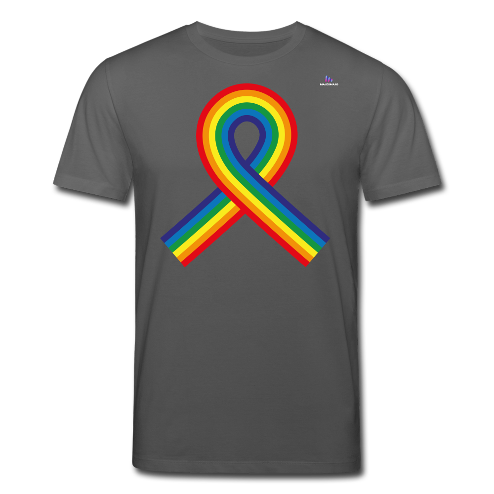 Camiseta ecológica de Stanley & Stella"Rainbow ribbon" - anthracite
