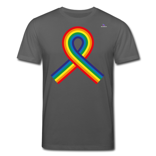 Camiseta ecológica de Stanley & Stella"Rainbow ribbon" - anthracite