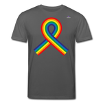 Camiseta ecológica de Stanley & Stella"Rainbow ribbon" - anthracite