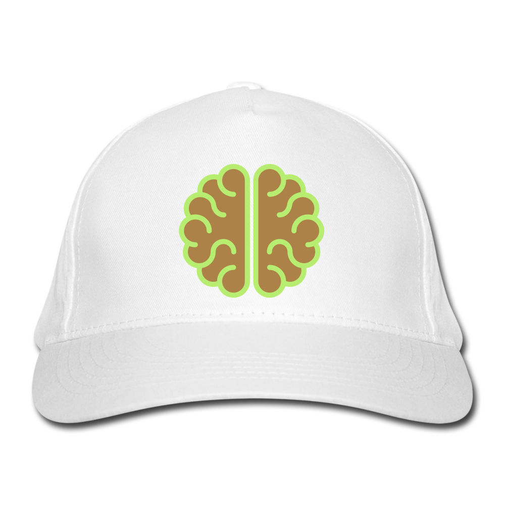Gorra de béisbol ecológica"Brain" - white