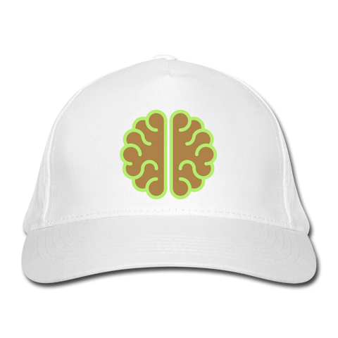 Gorra de béisbol ecológica"Brain" - white