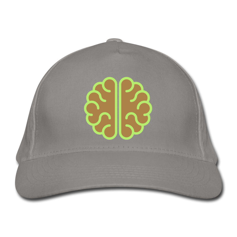 Gorra de béisbol ecológica"Brain" - light grey