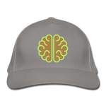 Gorra de béisbol ecológica"Brain" - light grey