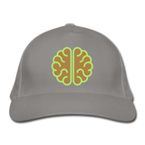 Gorra de béisbol ecológica"Brain" - light grey