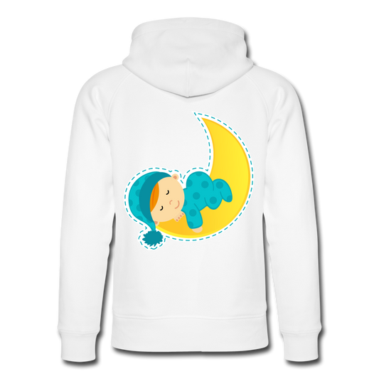 Sudadera con capucha ecológica unisex de Stanley & Stella"Child sleeping" - white