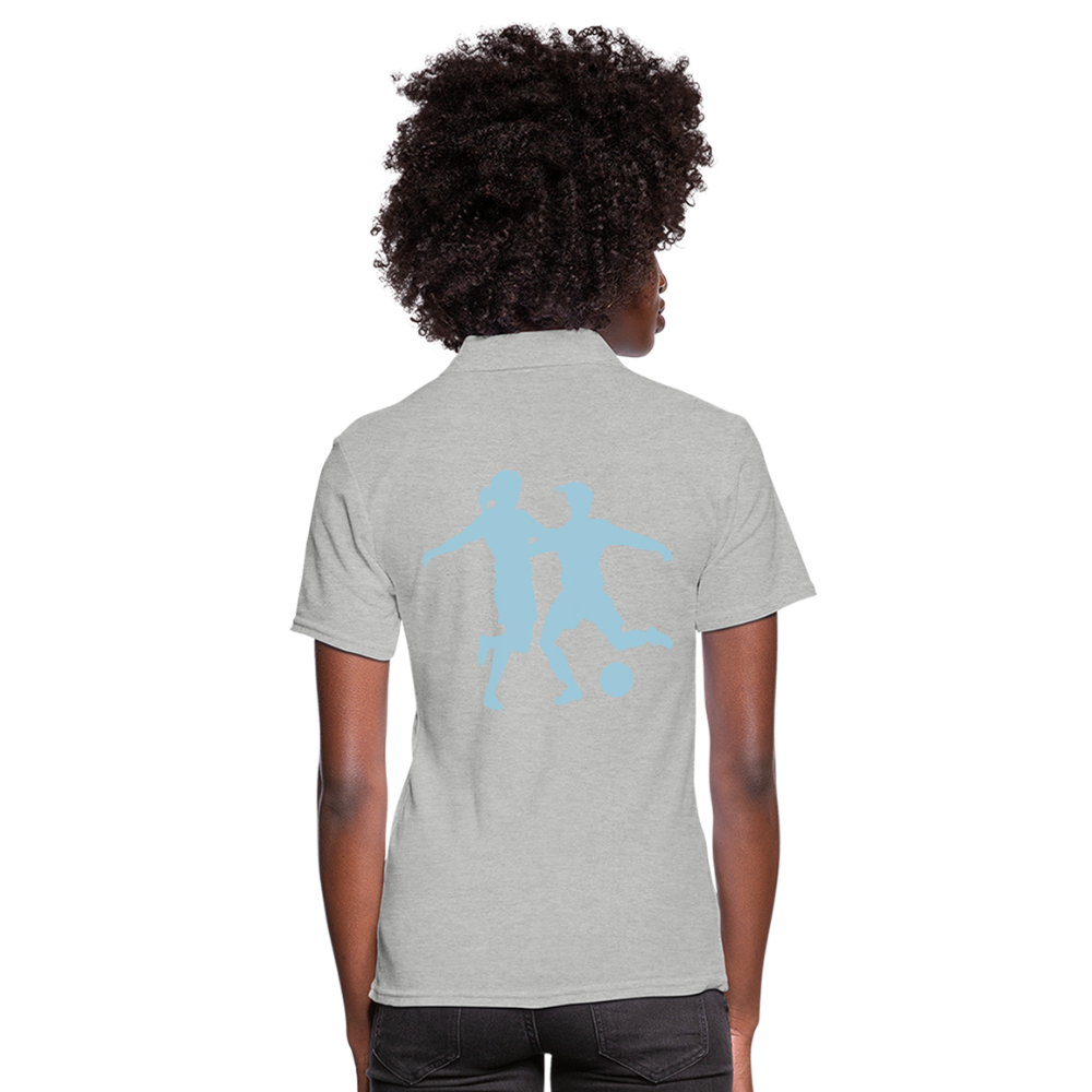 Women's Polo Shirt"Women's football" - heather grey