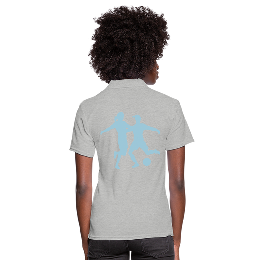 Women's Polo Shirt"Women's football" - heather grey