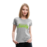 Camiseta premium"my family" - heather grey