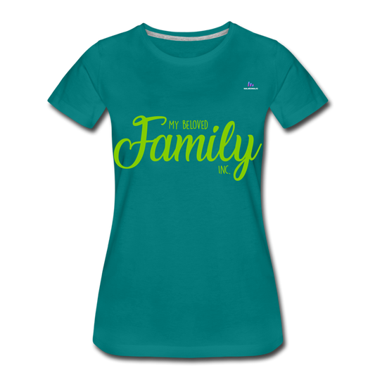 Camiseta premium"my family" - diva blue