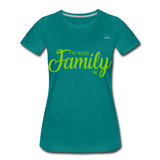 Camiseta premium"my family" - diva blue