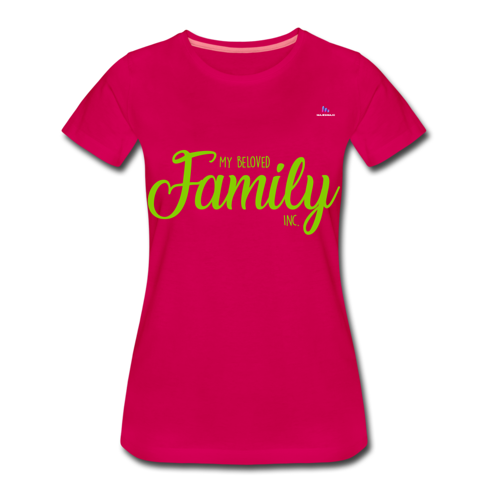 Camiseta premium"my family" - dark pink