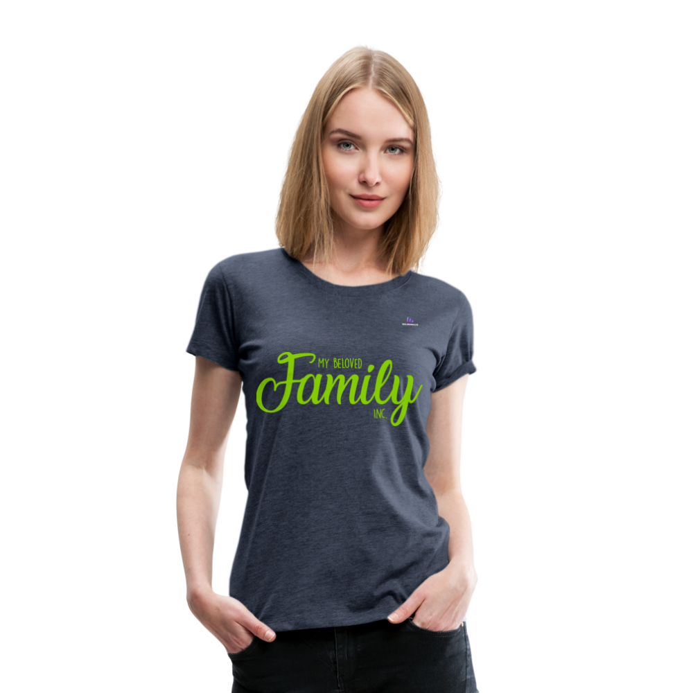 Camiseta premium"my family" - heather blue
