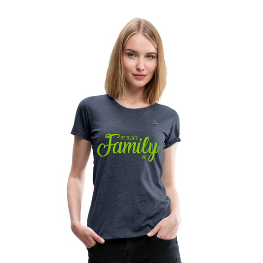Camiseta premium"my family" - heather blue