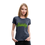 Camiseta premium"my family" - heather blue