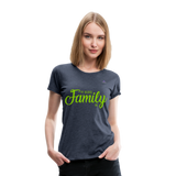 Camiseta premium"my family" - heather blue