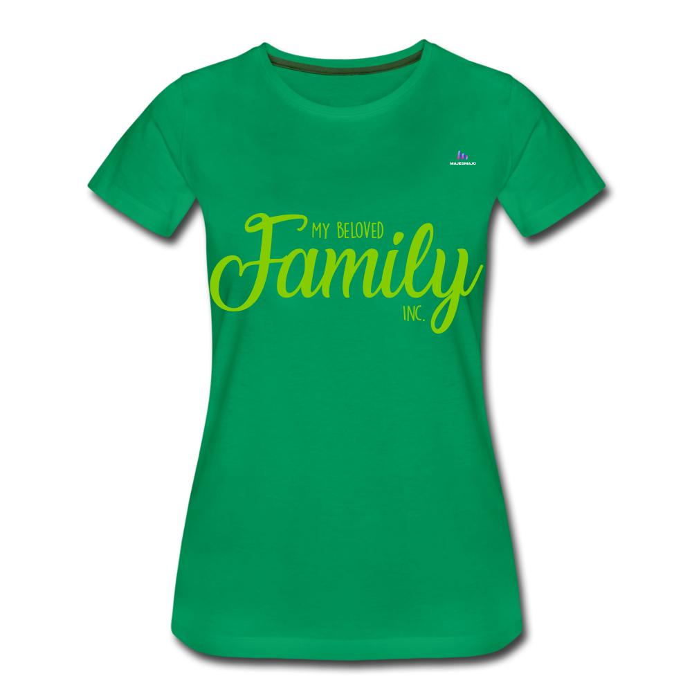 Camiseta premium"my family" - kelly green