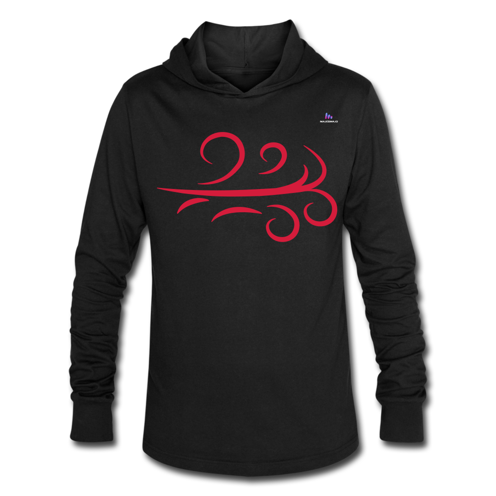 Camiseta con capucha triblend unisex"Lizard" - black