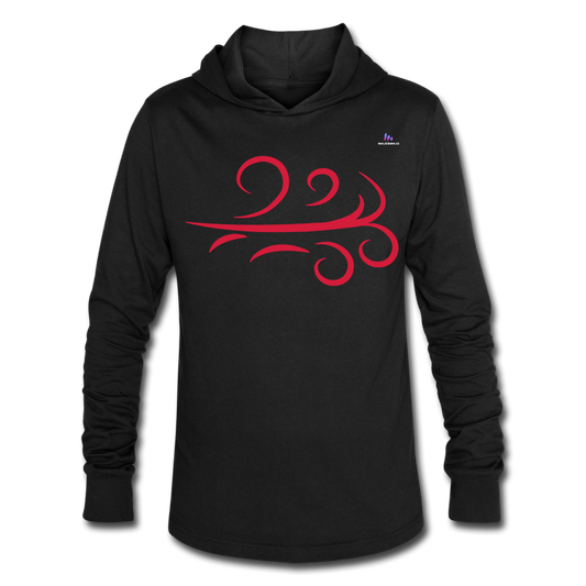 Camiseta con capucha triblend unisex"Lizard" - black