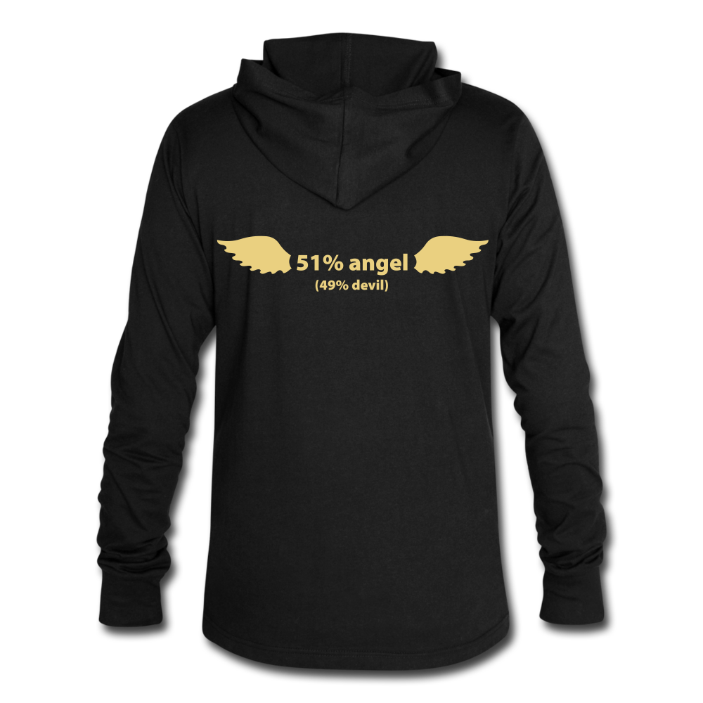 Camiseta con capucha triblend unisex"Lizard" - black