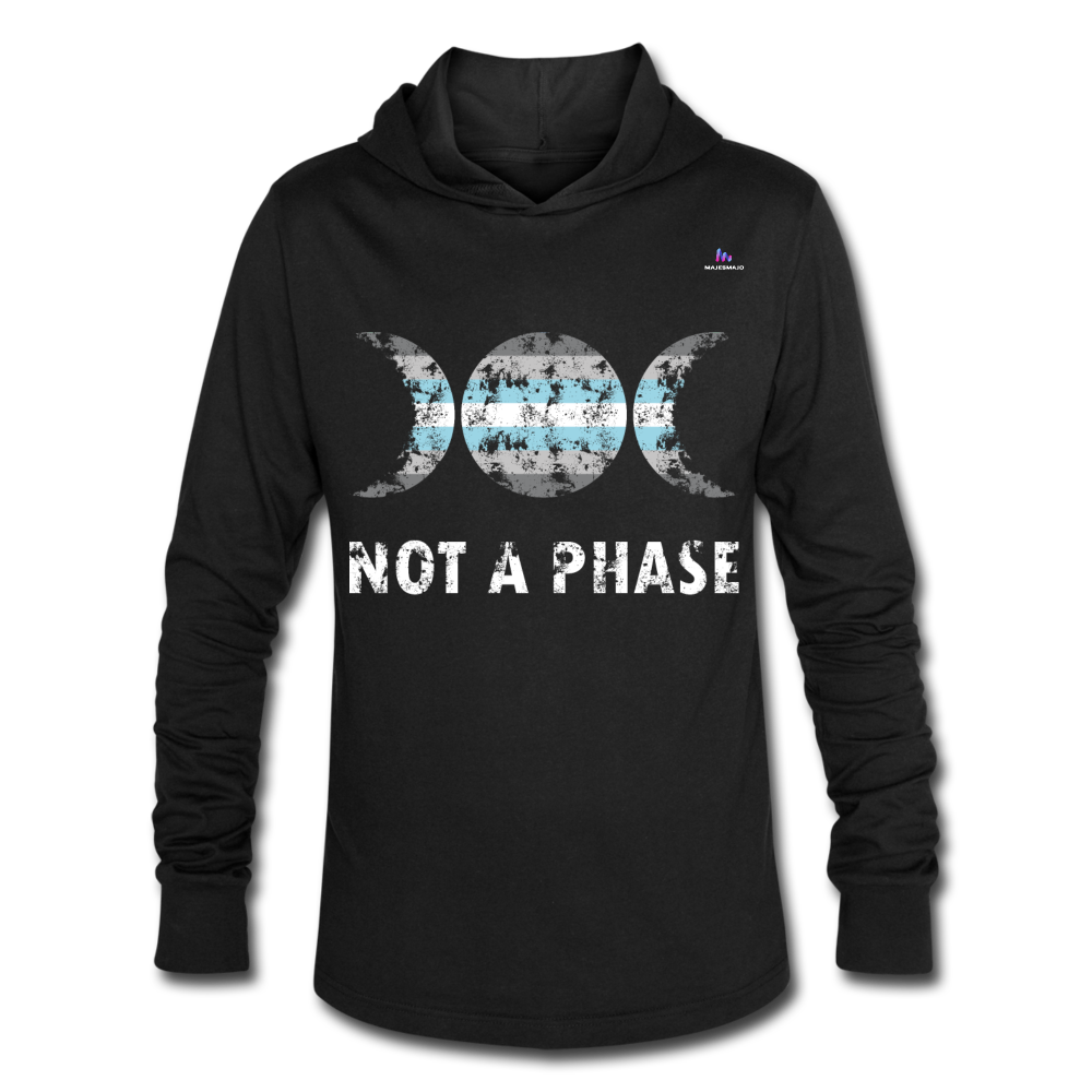 Camiseta con capucha triblend unisex"Not a Phase Bisexual" - black