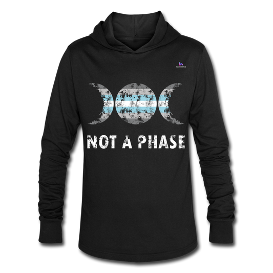 Camiseta con capucha triblend unisex"Not a Phase Bisexual" - black