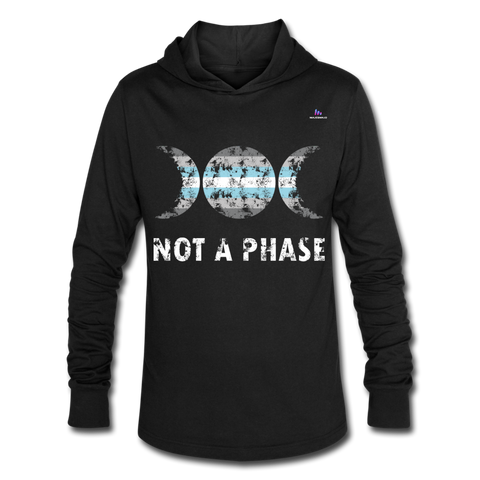 Camiseta con capucha triblend unisex"Not a Phase Bisexual" - black