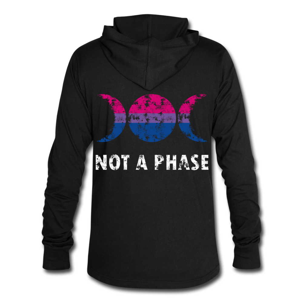 Camiseta con capucha triblend unisex"Not a Phase Bisexual" - black