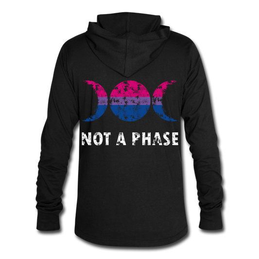 Camiseta con capucha triblend unisex"Not a Phase Bisexual" - black